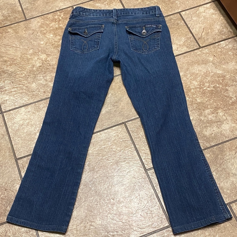 Vintage Calvin Klein Size 28/6 Indigo Boot Cut Jeans Denim Retro Y2K Casual